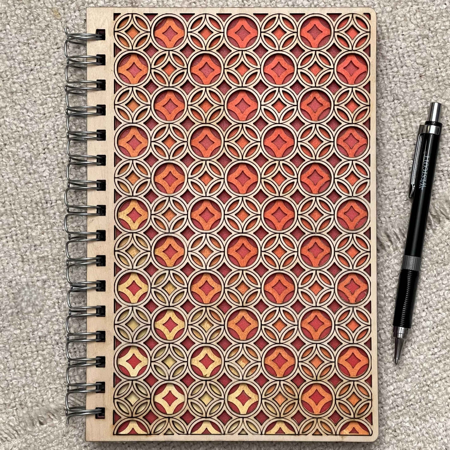 Interwoven Grace – Engraved Wooden Journal