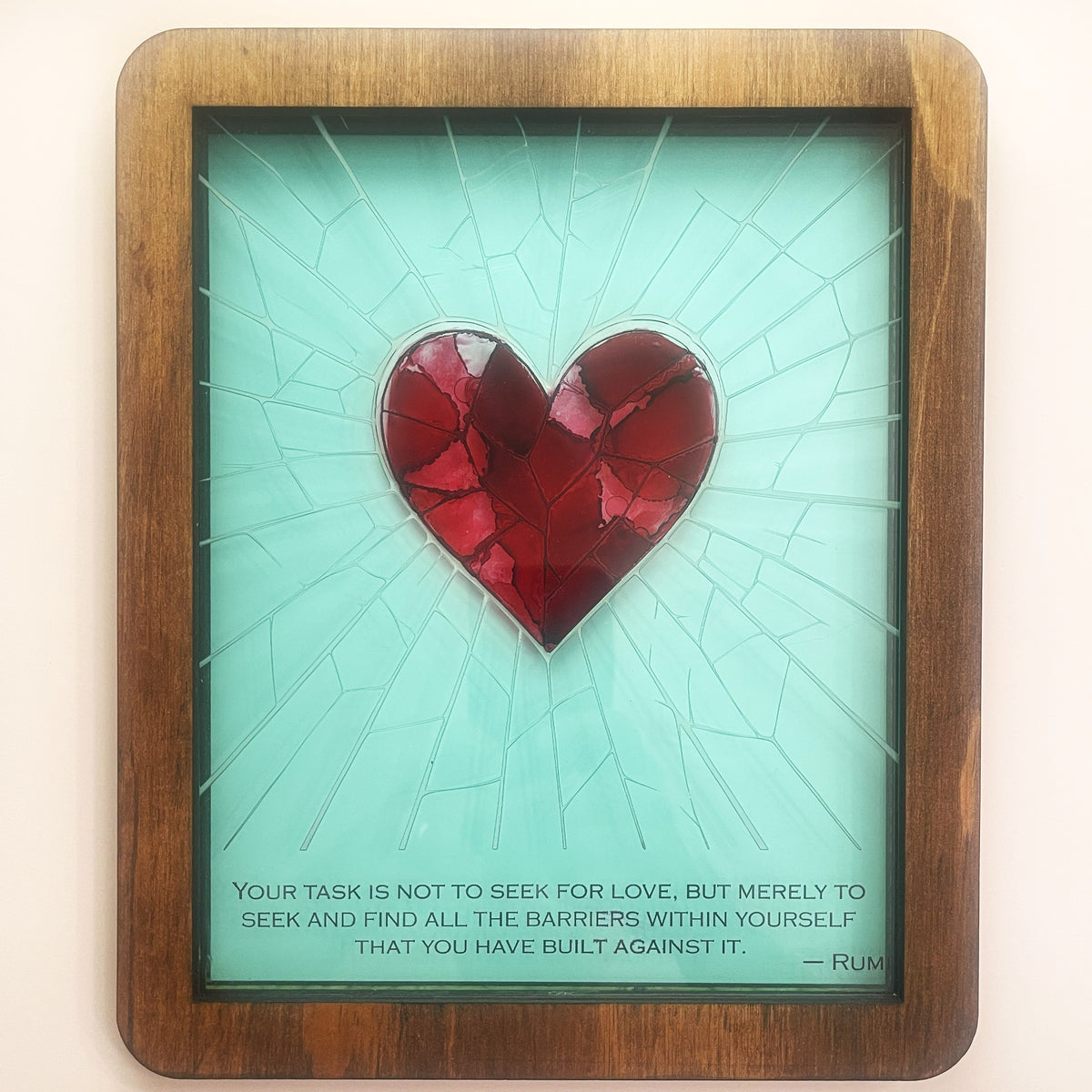 Layered Wall Art: Fractured Heart