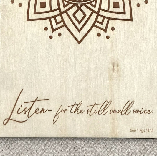 Nautilus Mandala – Engraved Wooden Journal