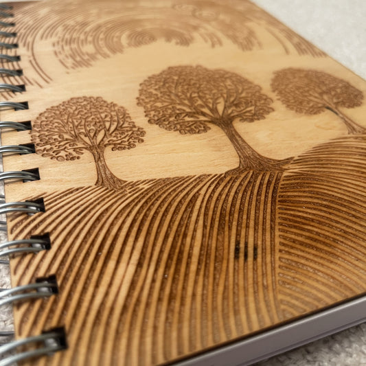 Three Trees – Engraved Wooden Journal