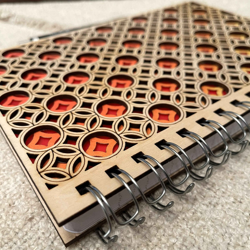 Interwoven Grace – Engraved Wooden Journal