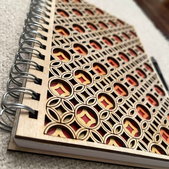 Interwoven Grace – Engraved Wooden Journal