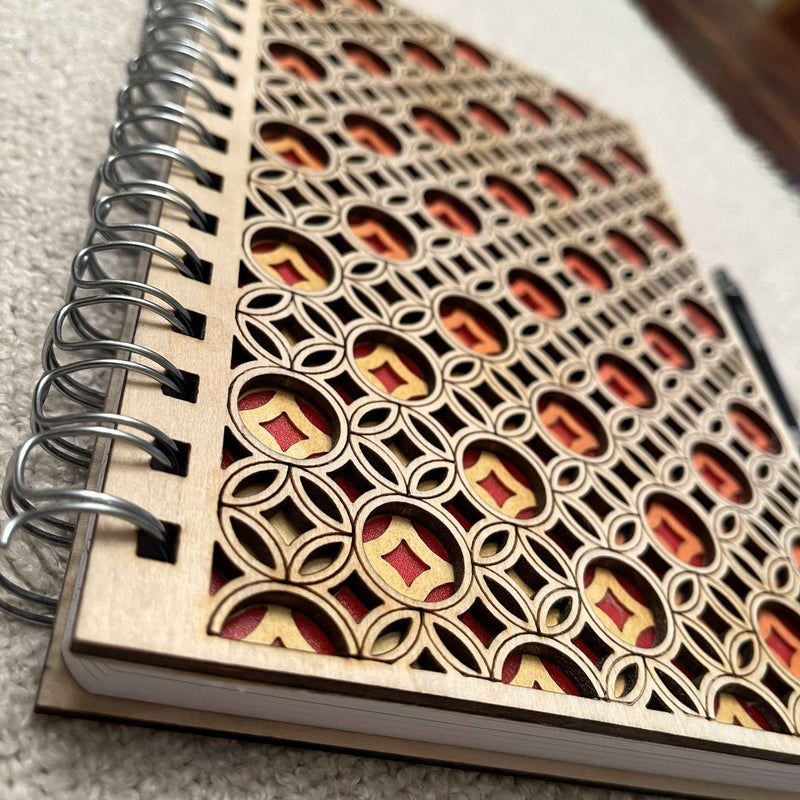Interwoven Grace – Engraved Wooden Journal